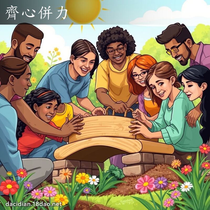 齊心併力 - 國語大辭典配圖