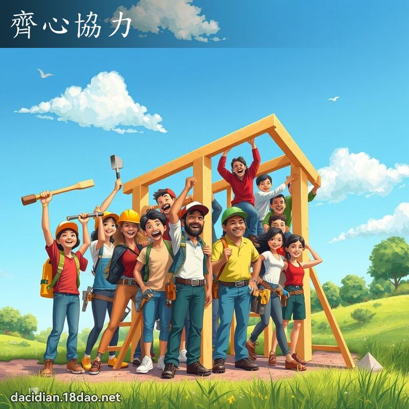 齐心协力 - 国语大辞典配图