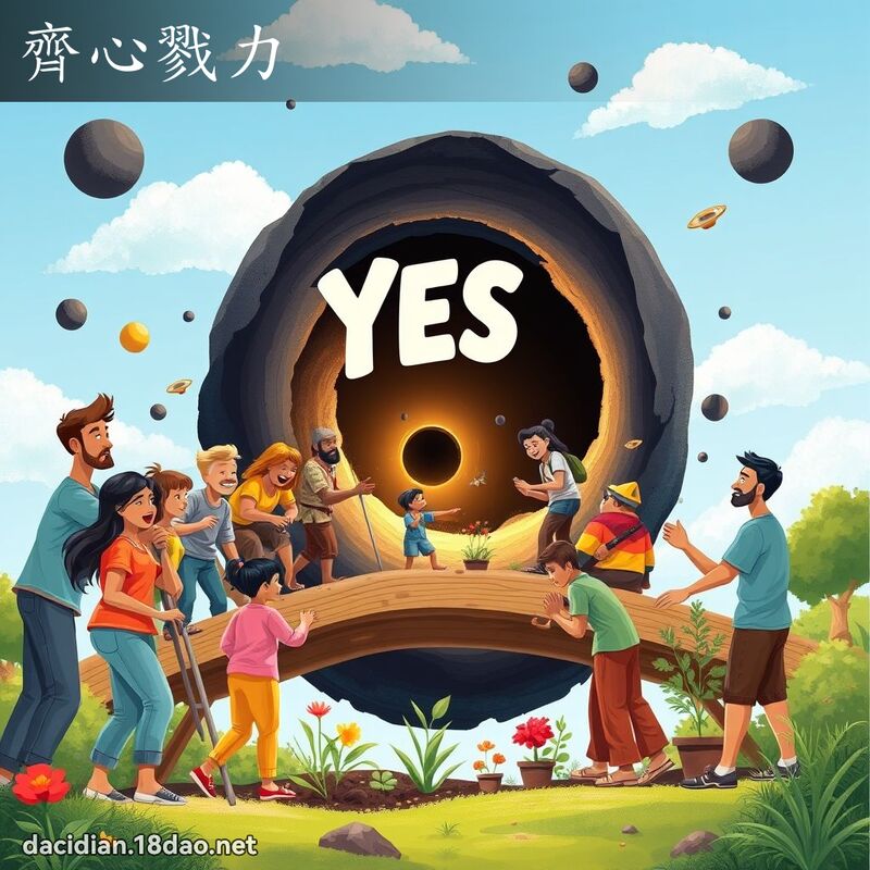 齐心戮力 - 国语大辞典配图