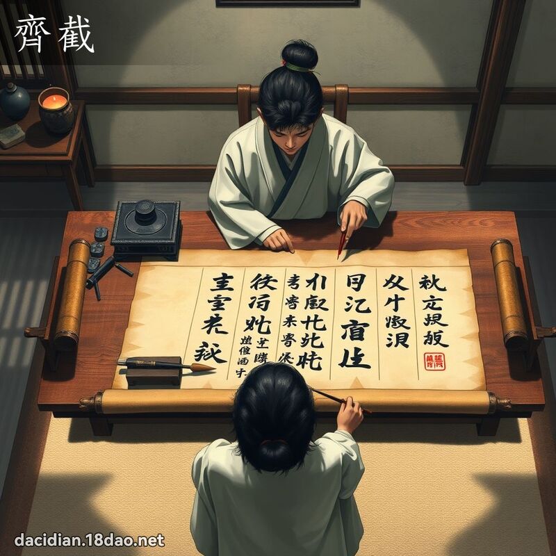 齊截 - 國語大辭典配圖