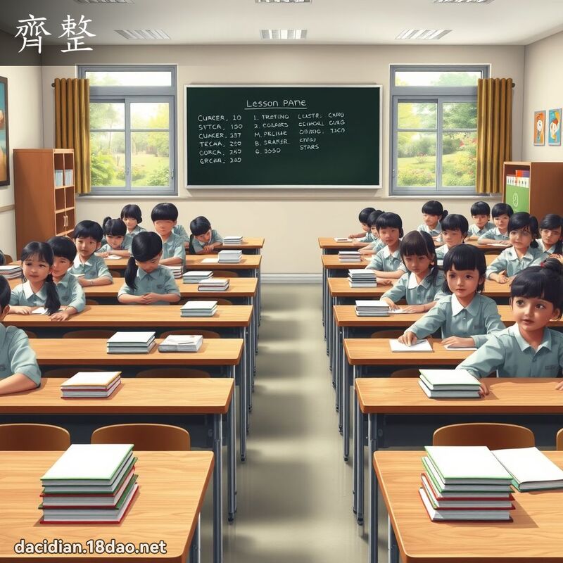 齊整 - 國語大辭典配圖