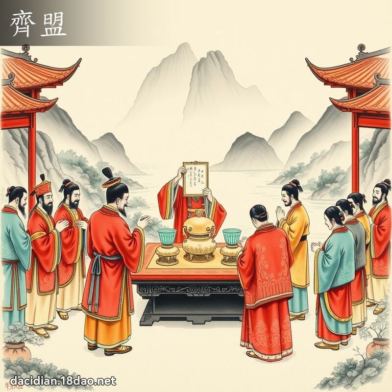 齊盟 - 國語大辭典配圖