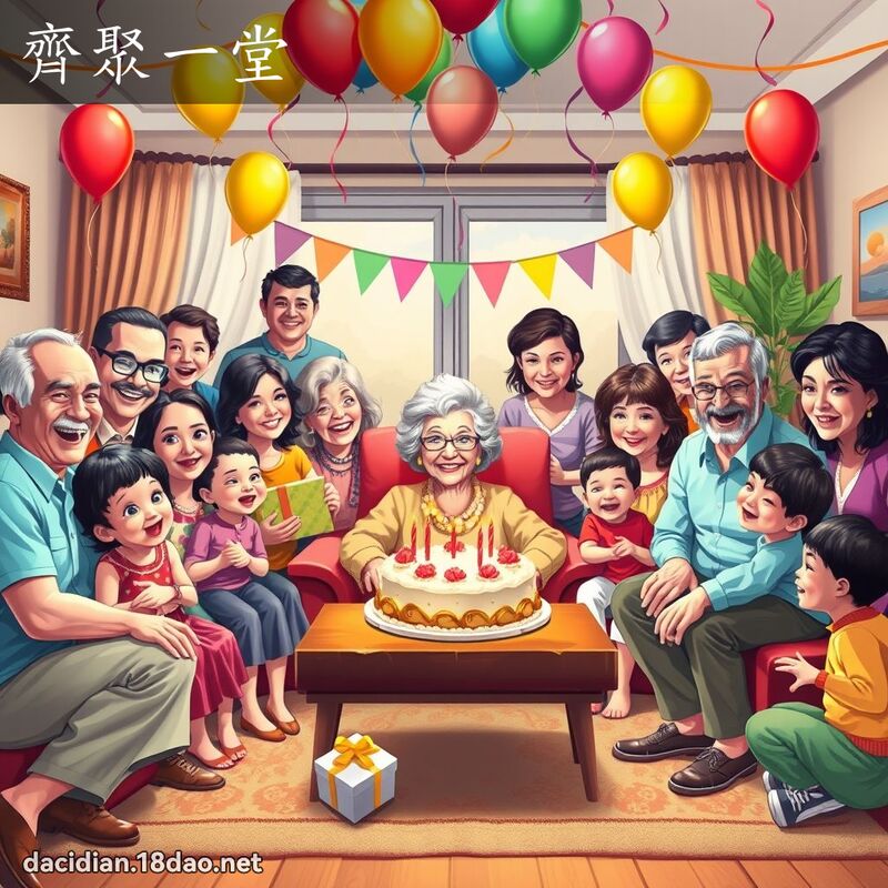 齊聚一堂 - 國語大辭典配圖