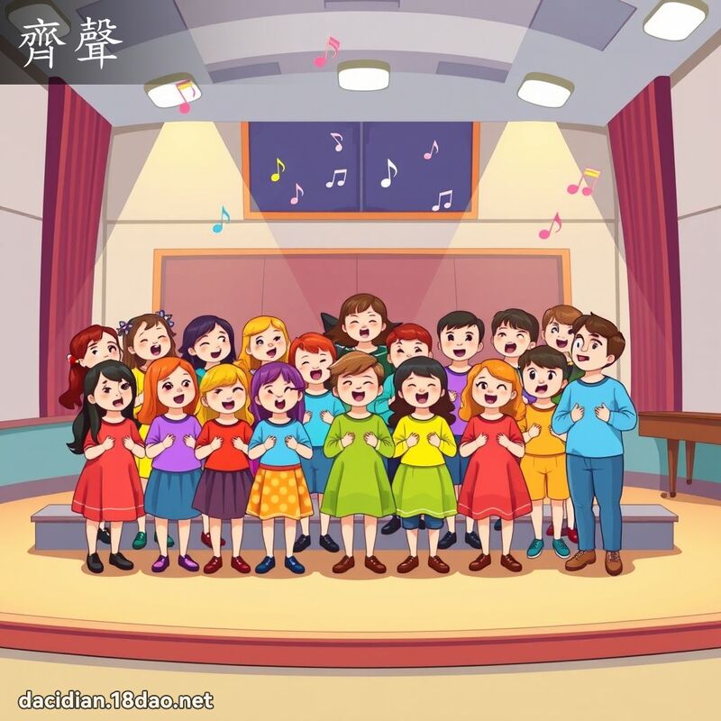 齊聲 - 國語大辭典配圖