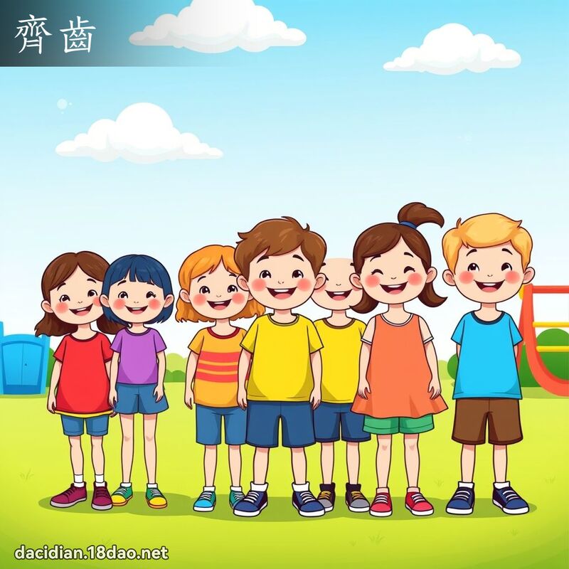 齐齿 - 国语大辞典配图
