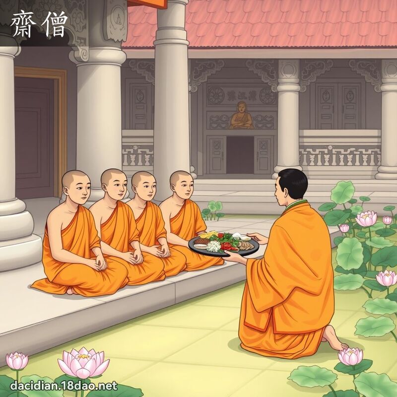 齋僧 - 國語大辭典配圖