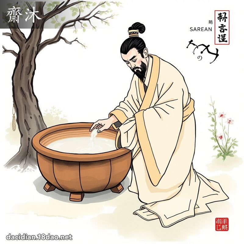 齋沐 - 國語大辭典配圖