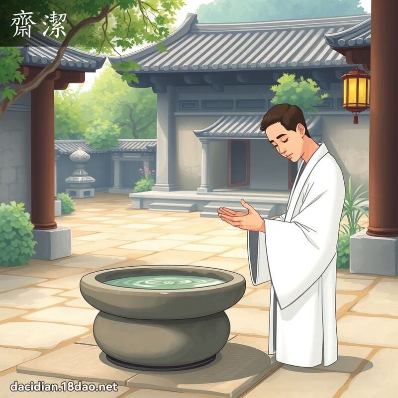 齋潔 - 國語大辭典配圖