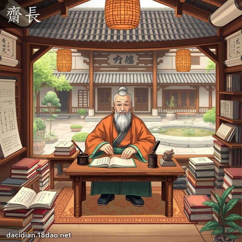 齋長 - 國語大辭典配圖