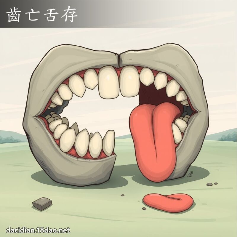齒亡舌存 - 國語大辭典配圖