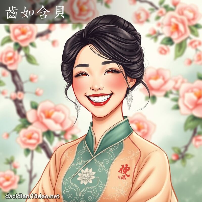 齿如含贝 - 国语大辞典配图