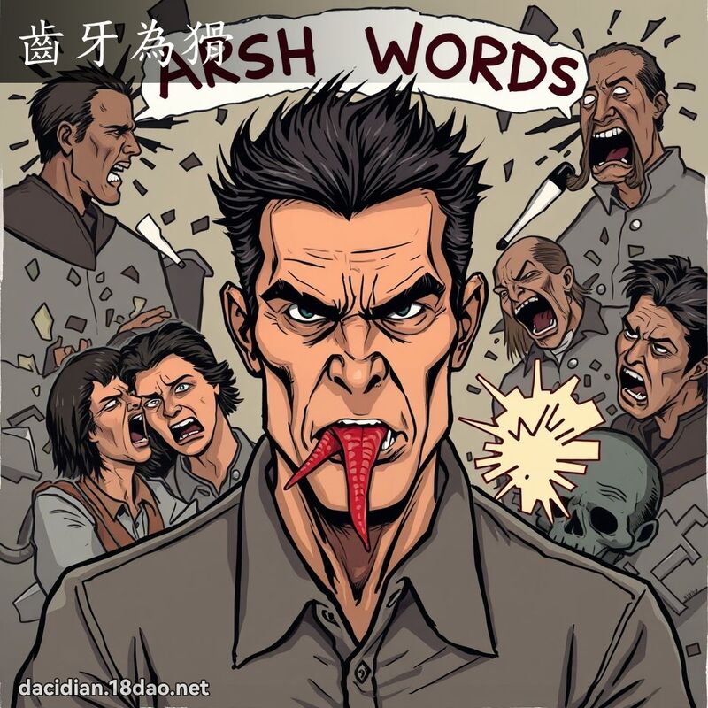 齿牙为猾 - 国语大辞典配图