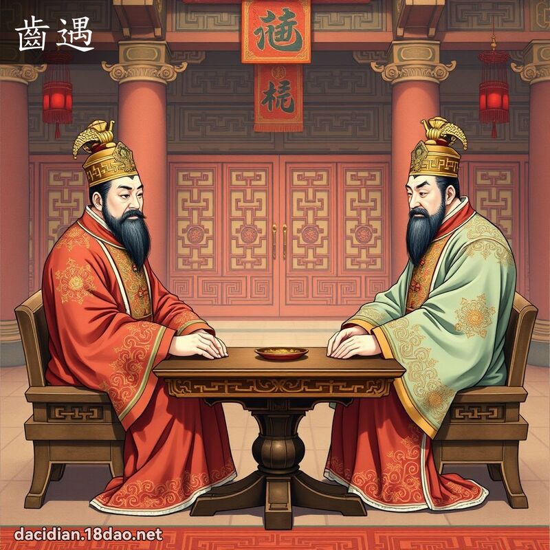 齒遇 - 國語大辭典配圖