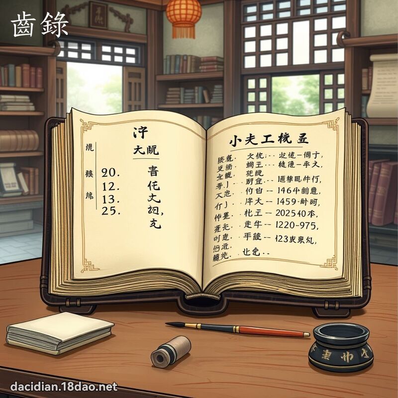 齿录 - 国语大辞典配图