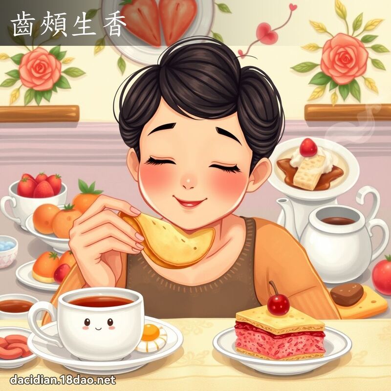 齿颊生香 - 国语大辞典配图