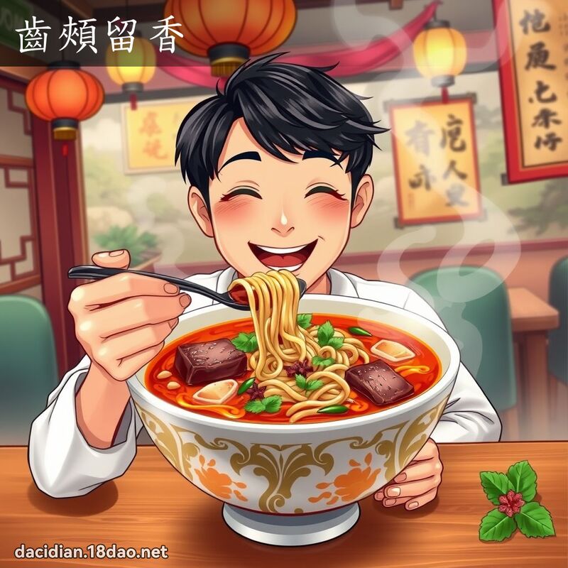 齿颊留香 - 国语大辞典配图