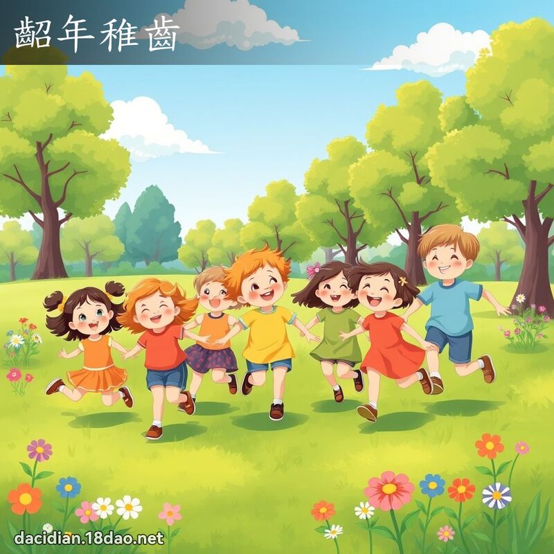 齠年稚齒 - 國語大辭典配圖
