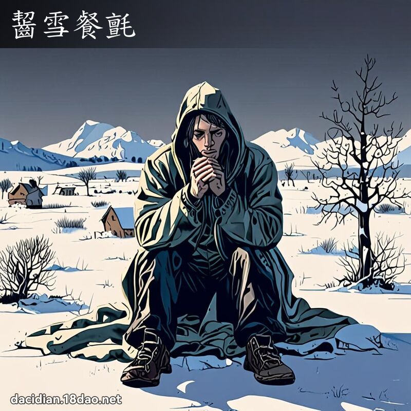 啮雪餐毡 - 国语大辞典配图