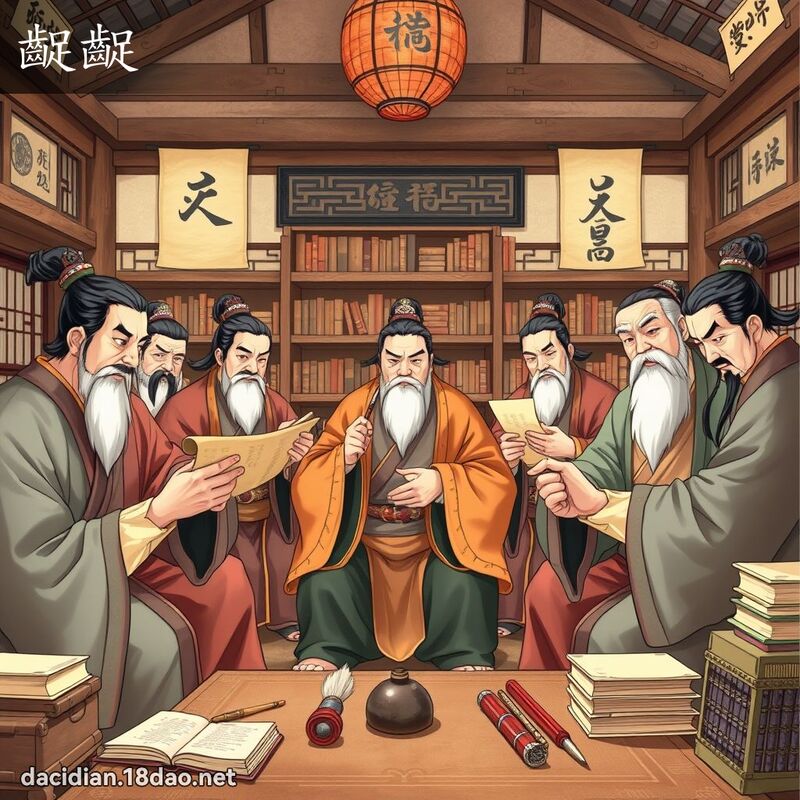 齪齪 - 國語大辭典配圖