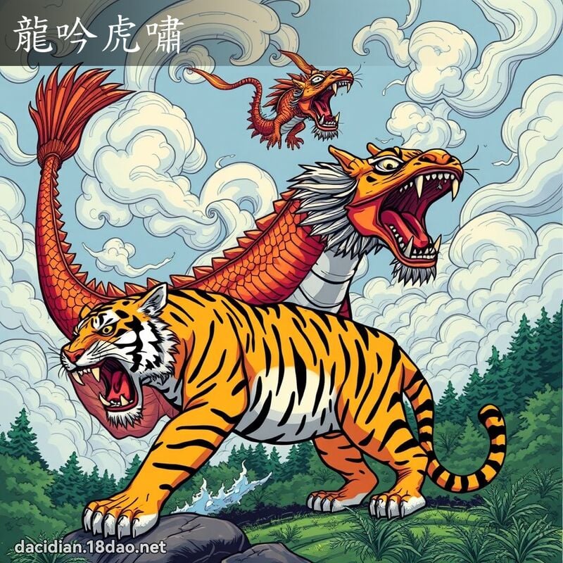 龍吟虎嘯 - 國語大辭典配圖