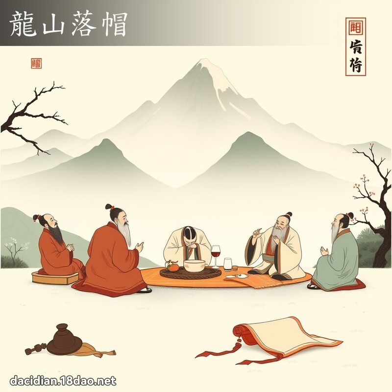 龍山落帽 - 國語大辭典配圖