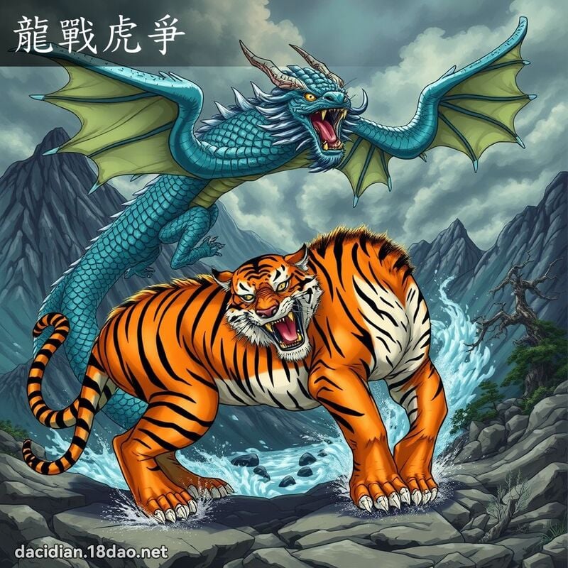 龍戰虎爭 - 國語大辭典配圖
