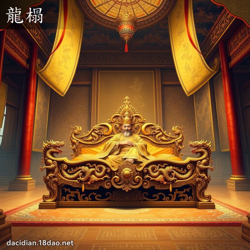 龍榻 - 國語大辭典配圖