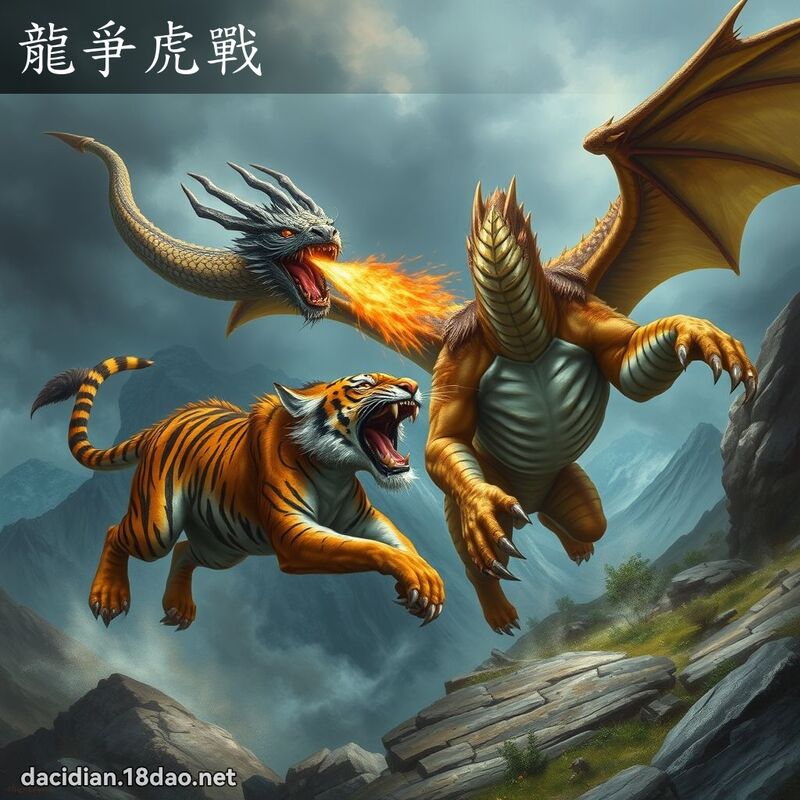 龙爭虎战 - 国语大辞典配图