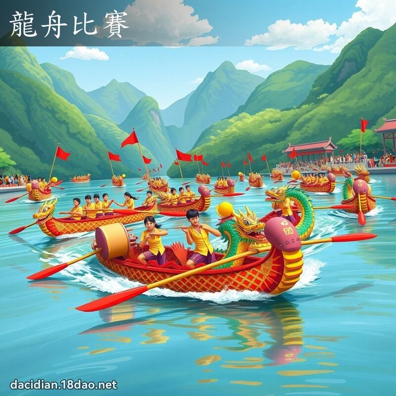 龍舟比賽 - 國語大辭典配圖