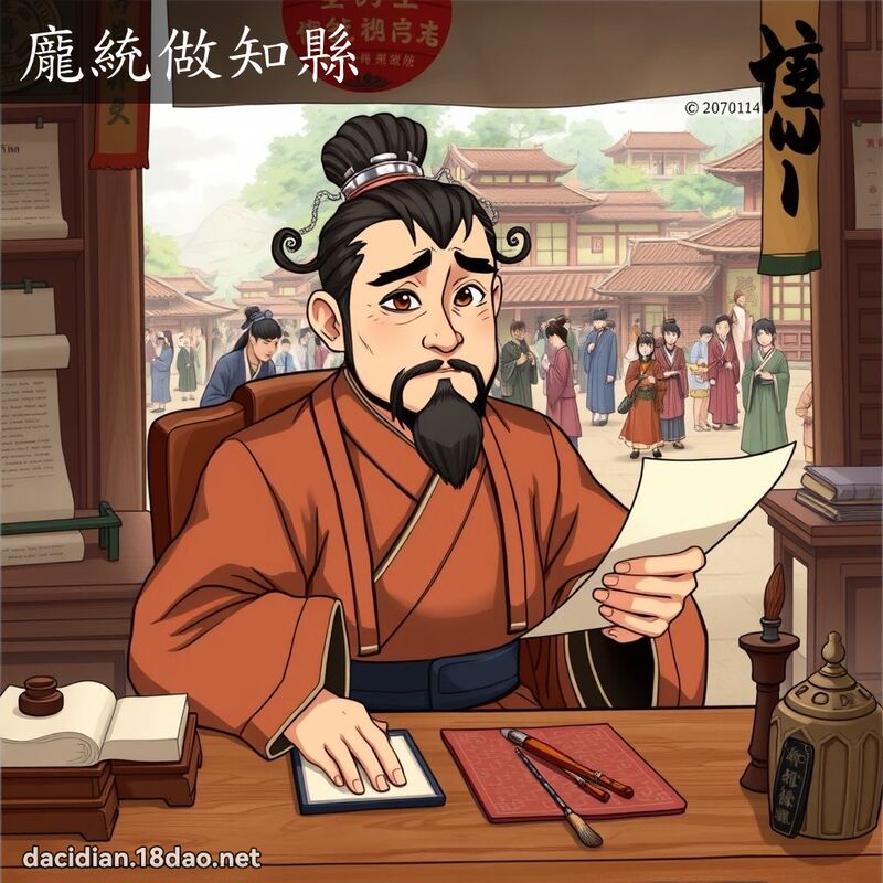 龐統做知縣 - 國語大辭典配圖