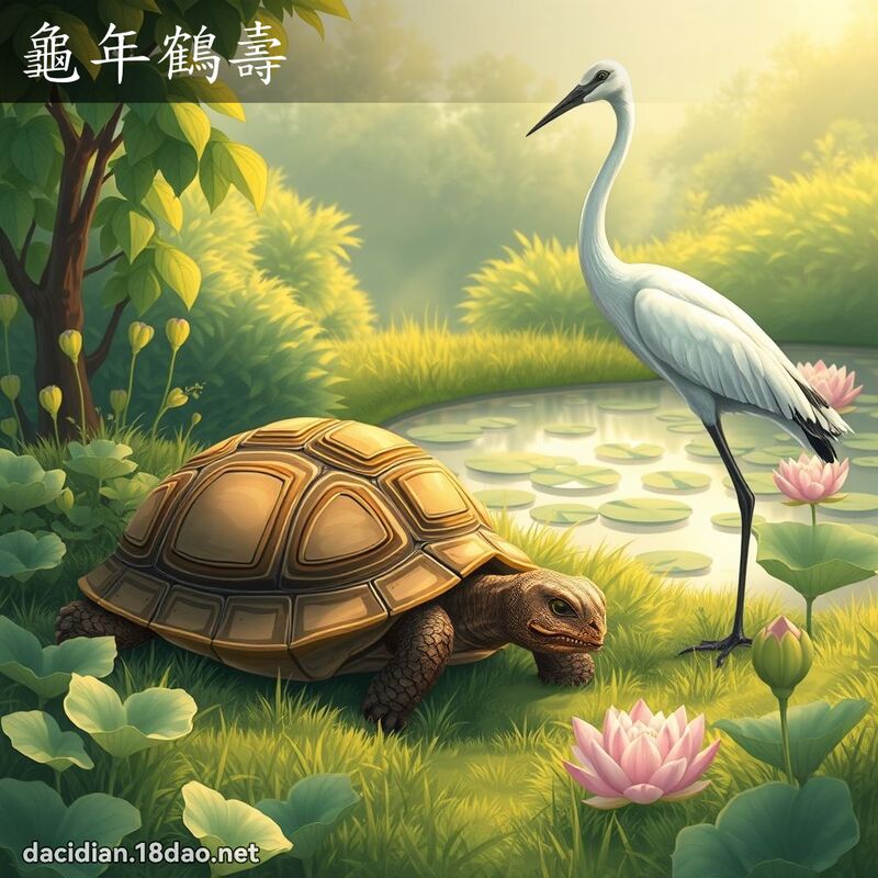 龜年鶴壽 - 國語大辭典配圖