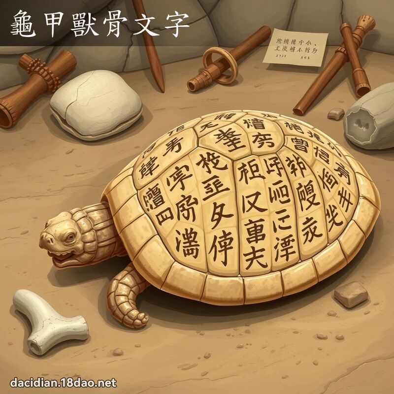 龟甲兽骨文字 - 国语大辞典配图