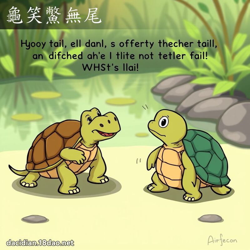 龜笑鱉無尾 - 國語大辭典配圖