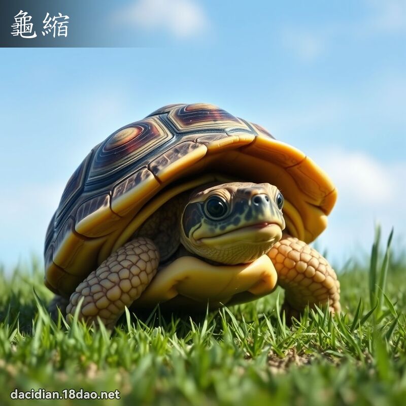 龟缩 - 国语大辞典配图