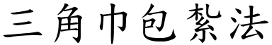 三角巾包扎法 (楷体矢量字库)