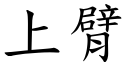 上臂 (楷體矢量字庫)