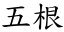 五根 (楷体矢量字库)