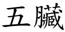 五臟 (楷体矢量字库)