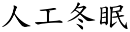 人工冬眠 (楷体矢量字库)