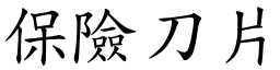 保險刀片 (楷體矢量字庫)