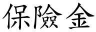 保險金 (楷體矢量字庫)