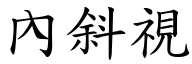 內斜視 (楷體矢量字庫)