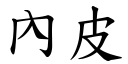 內皮 (楷体矢量字库)