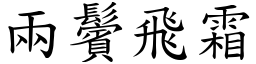 两鬢飞霜 (楷体矢量字库)