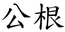 公根 (楷体矢量字库)