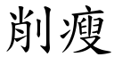 削瘦 (楷体矢量字库)