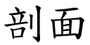 剖面 (楷体矢量字库)