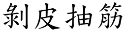 剥皮抽筋 (楷体矢量字库)