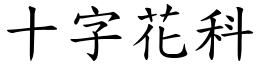 十字花科 (楷体矢量字库)