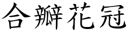 合瓣花冠 (楷體矢量字庫)